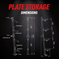Thumbnail for Wall Mounted Olympic 2 inch Bumper Weight Plate Storage Rack Holder