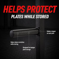 Thumbnail for Wall Mounted Olympic 2 inch Bumper Weight Plate Storage Rack Holder