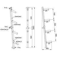 Thumbnail for Wall Mounted Olympic 2 inch Bumper Weight Plate Storage Rack Holder