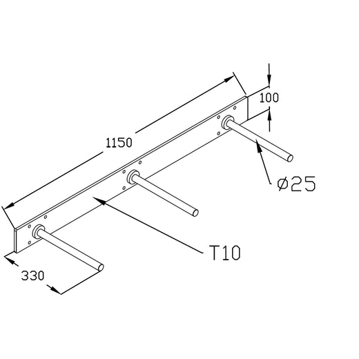 Standard 1" Weight Plate Wall Mounted Storage Rack - Vertical or Horizontal