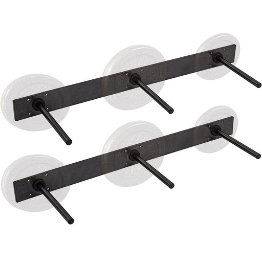 Standard 1" Weight Plate Wall Mounted Storage Rack - Vertical or Horizontal