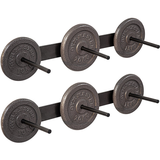 Standard 1" Weight Plate Wall Mounted Storage Rack - Vertical or Horizontal