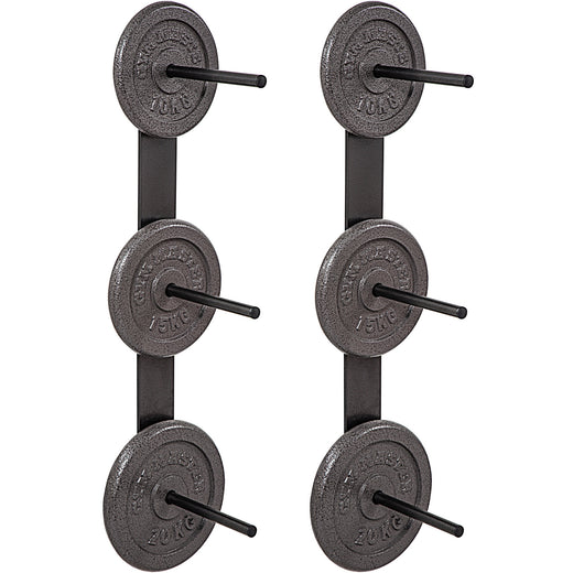 Standard 1" Weight Plate Wall Mounted Storage Rack - Vertical or Horizontal
