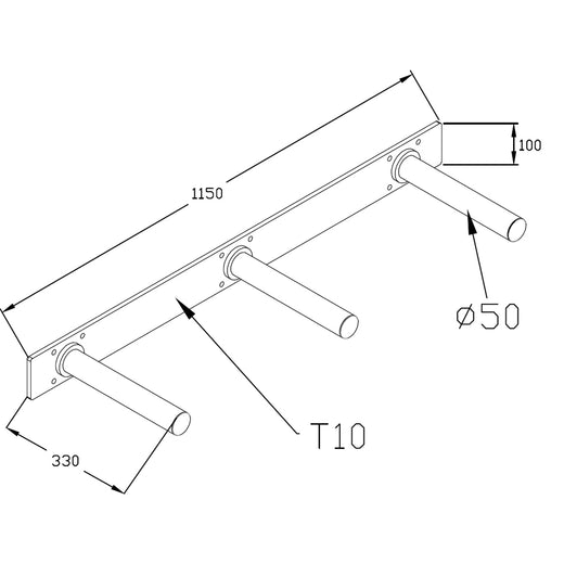 Olympic 2" Weight Plate Wall Mounted Storage Rack - Vertical or Horizontal