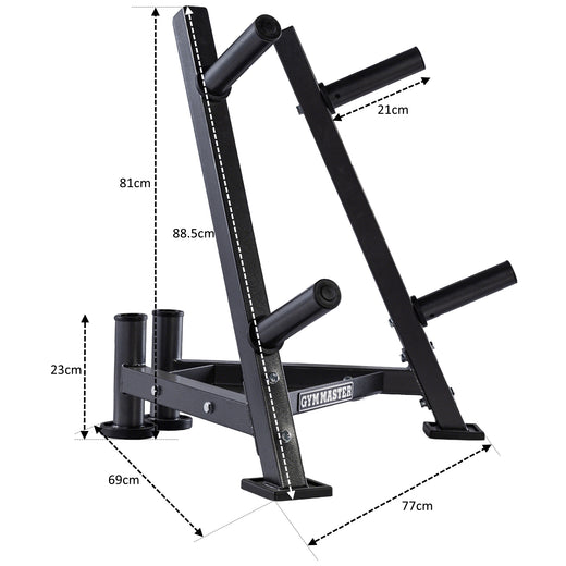 A weight holder, with dimensions