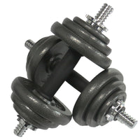Thumbnail for 20kg Cast Iron Dumbbell Weight Set with Carry Case