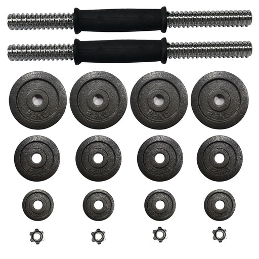 20kg Cast Iron Dumbbell Weight Set with Carry Case