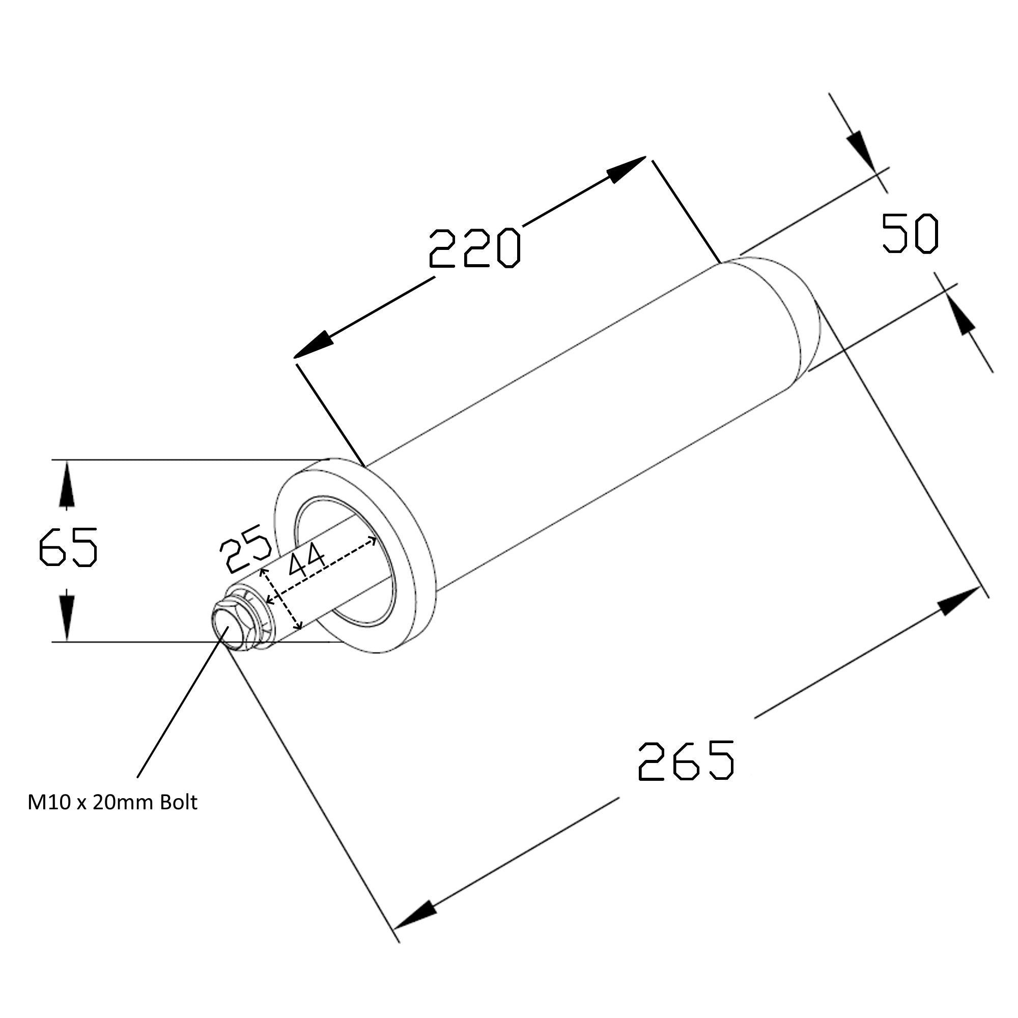 GM1 Olympic Weight Plate Storage Poles for 50mm Power Rack