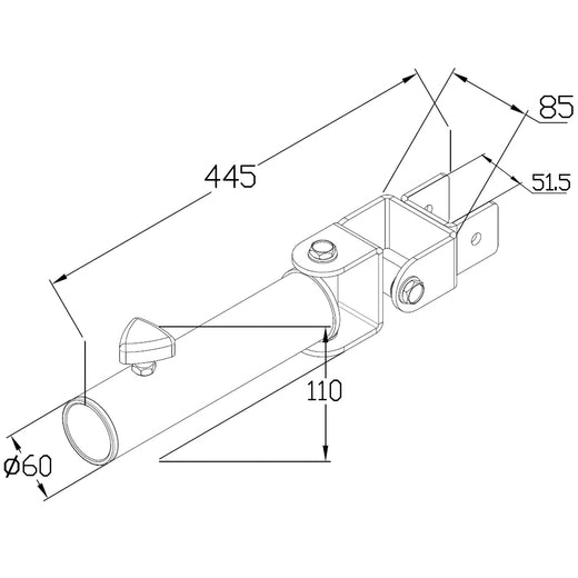 GM1 Olympic 2" Bar Landmine Attachment for 50mm Racks
