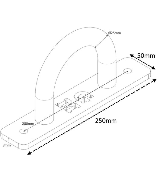 GM2 Battle Rope / Resistance Band Hoop Anchor Attachment for Power Rack Cage