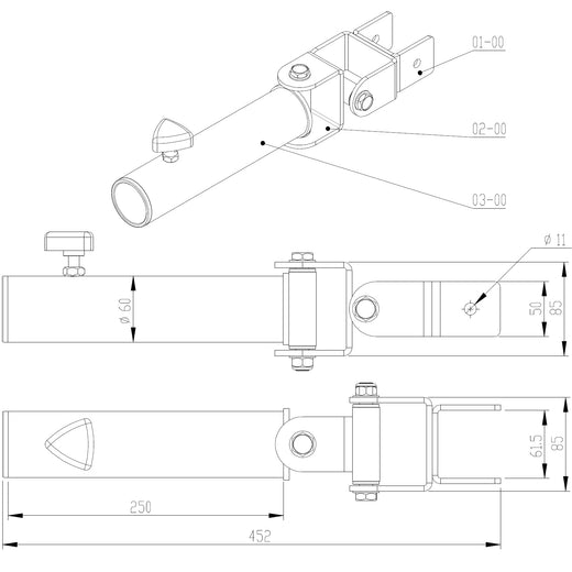 GM2 Olympic 2" Barbell Landmine Attachment