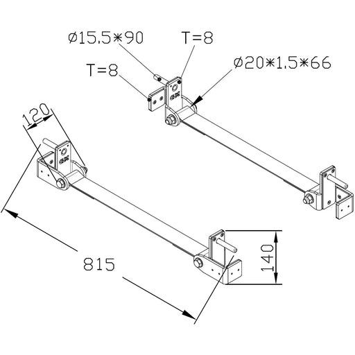 GM3 Power Rack Safety Straps with UHMW liners