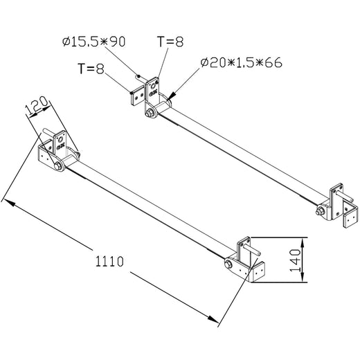 GM3 Power Rack Safety Straps with UHMW liners
